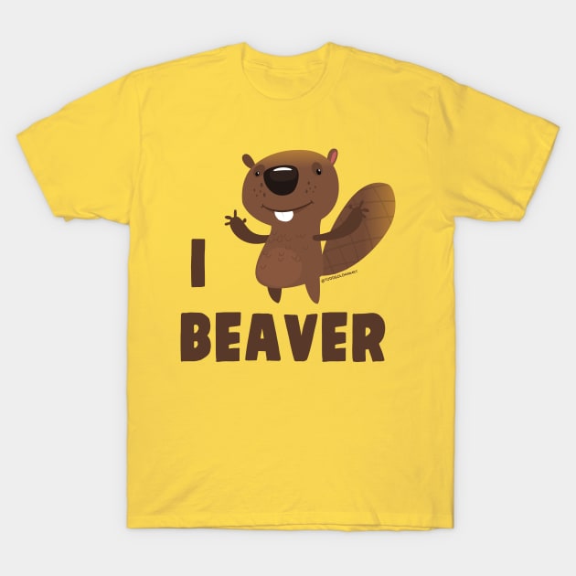 I LOVE BEAVER T-Shirt by toddgoldmanart